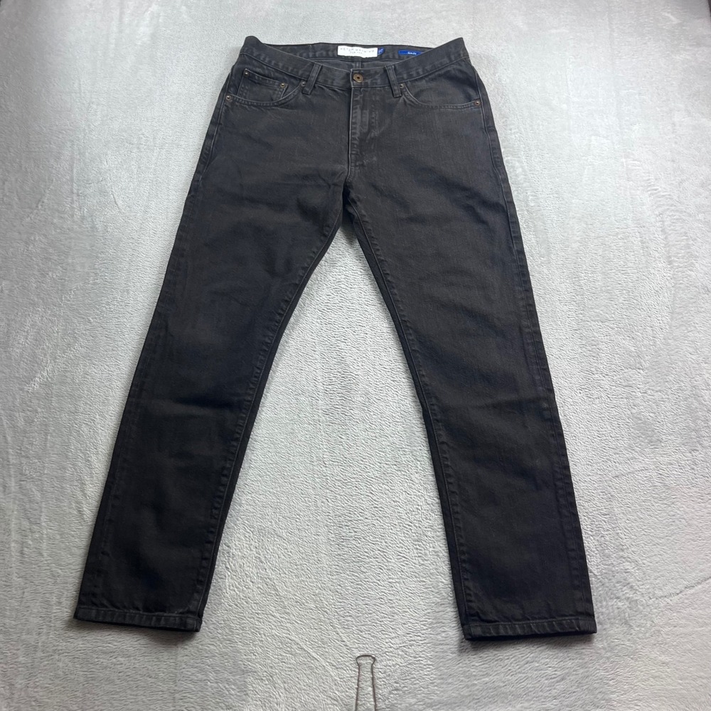 Peter Manning New York Slim Fit Jeans Mens 29W 27L Faded Black Denim Pants